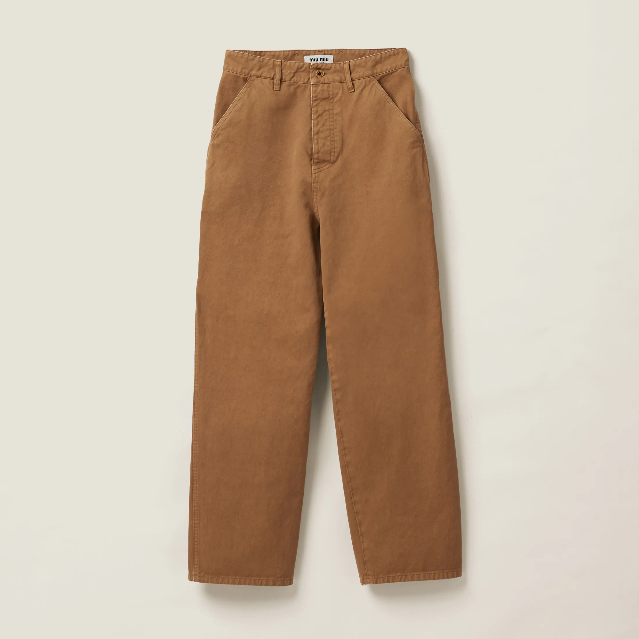 Cord Garment-dyed Gabardine Pants | Miu Miu