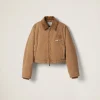 Cord Garment-dyed Gabardine Blouson Jacket | Miu Miu