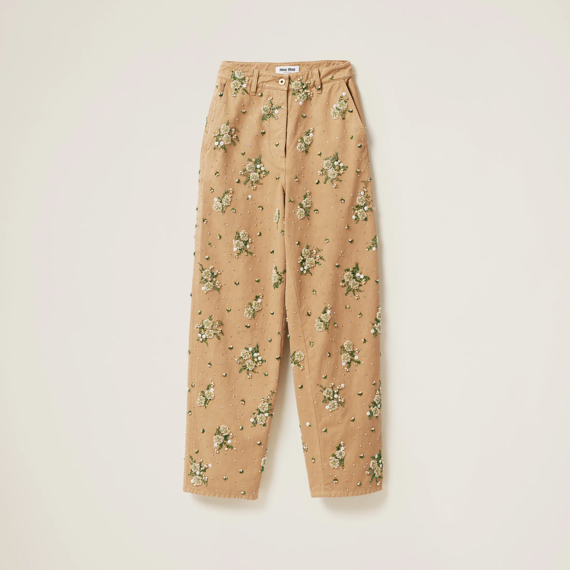 Cord Garment-dyed Gabardine Pants | Miu Miu