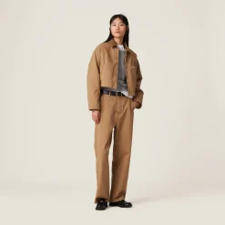 Cord Garment-dyed Gabardine Pants | Miu Miu
