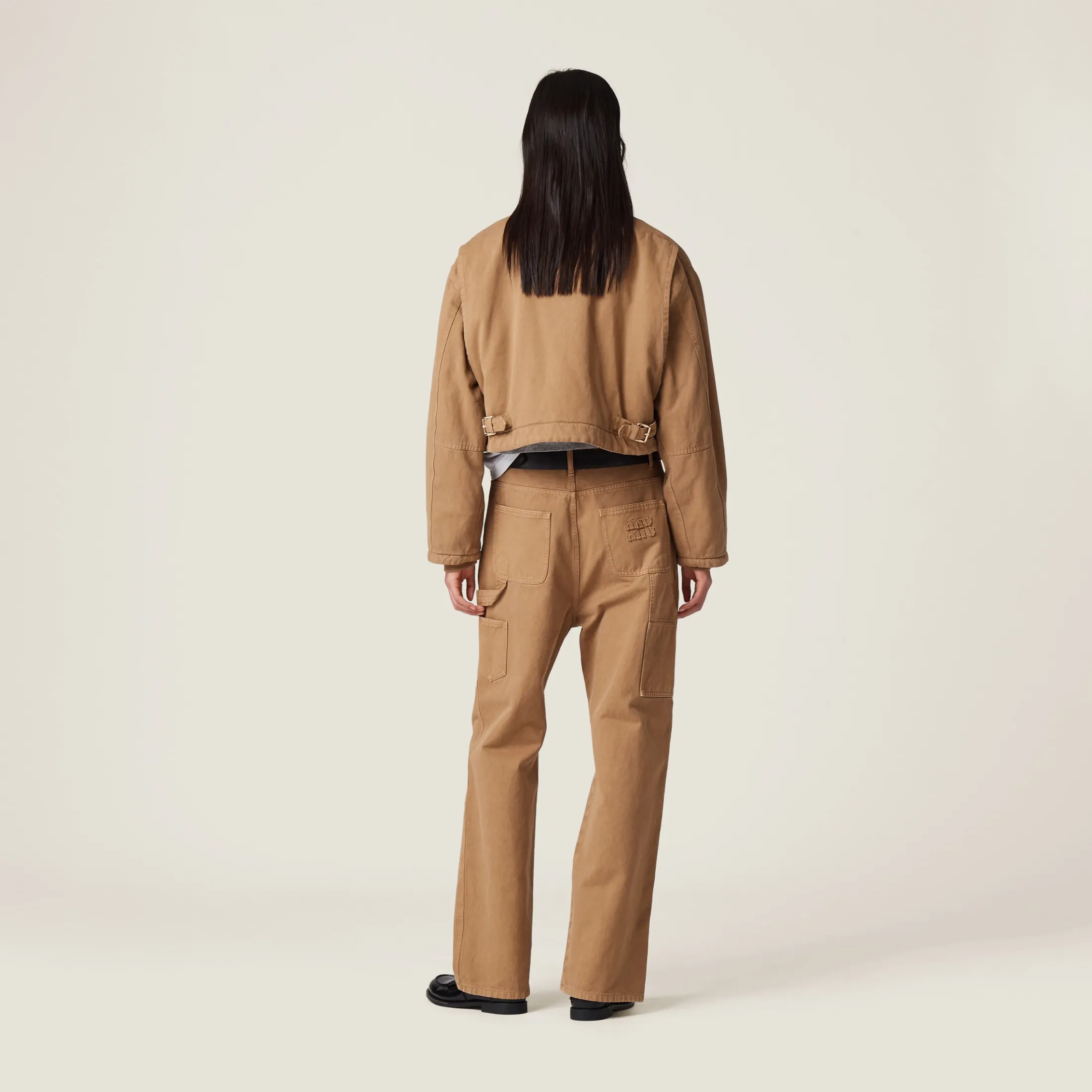 Cord Garment-dyed Gabardine Pants | Miu Miu