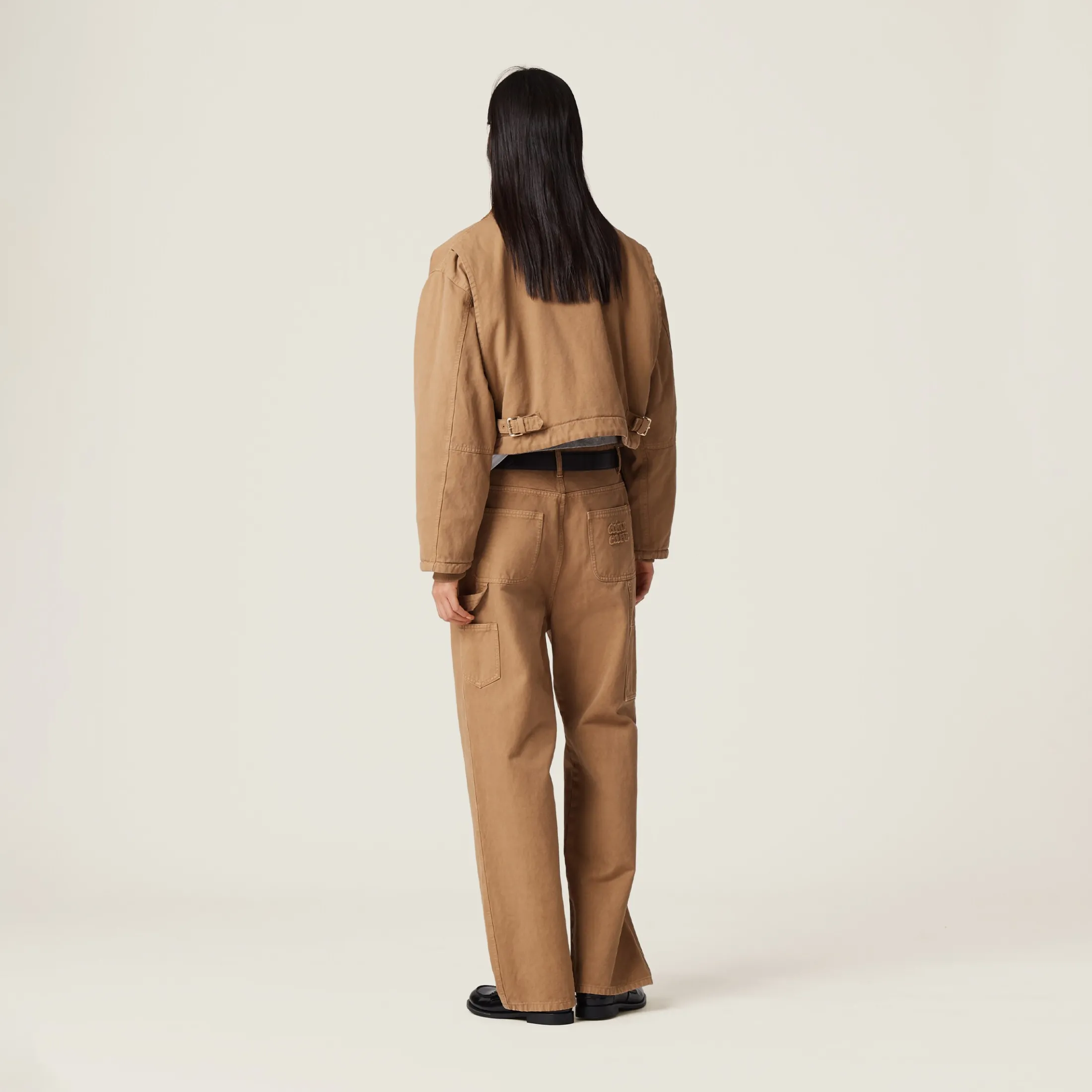 Cord Garment-dyed Gabardine Blouson Jacket | Miu Miu