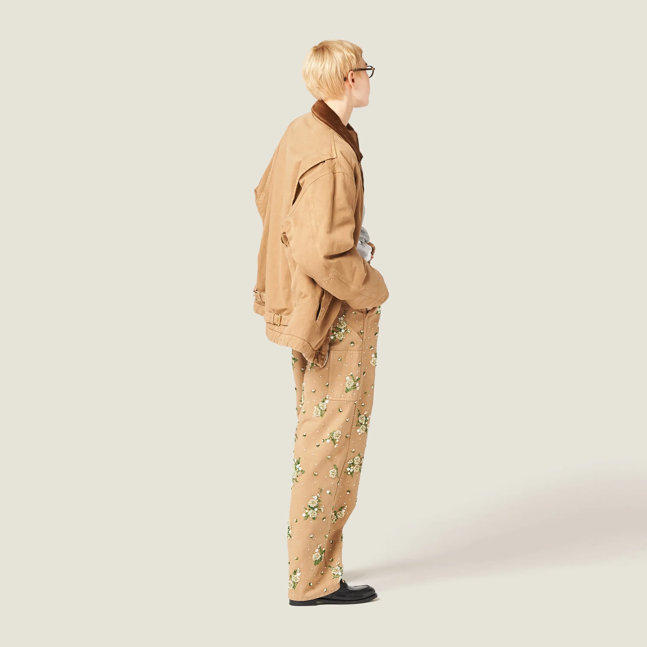 Cord Garment-dyed Gabardine Pants | Miu Miu