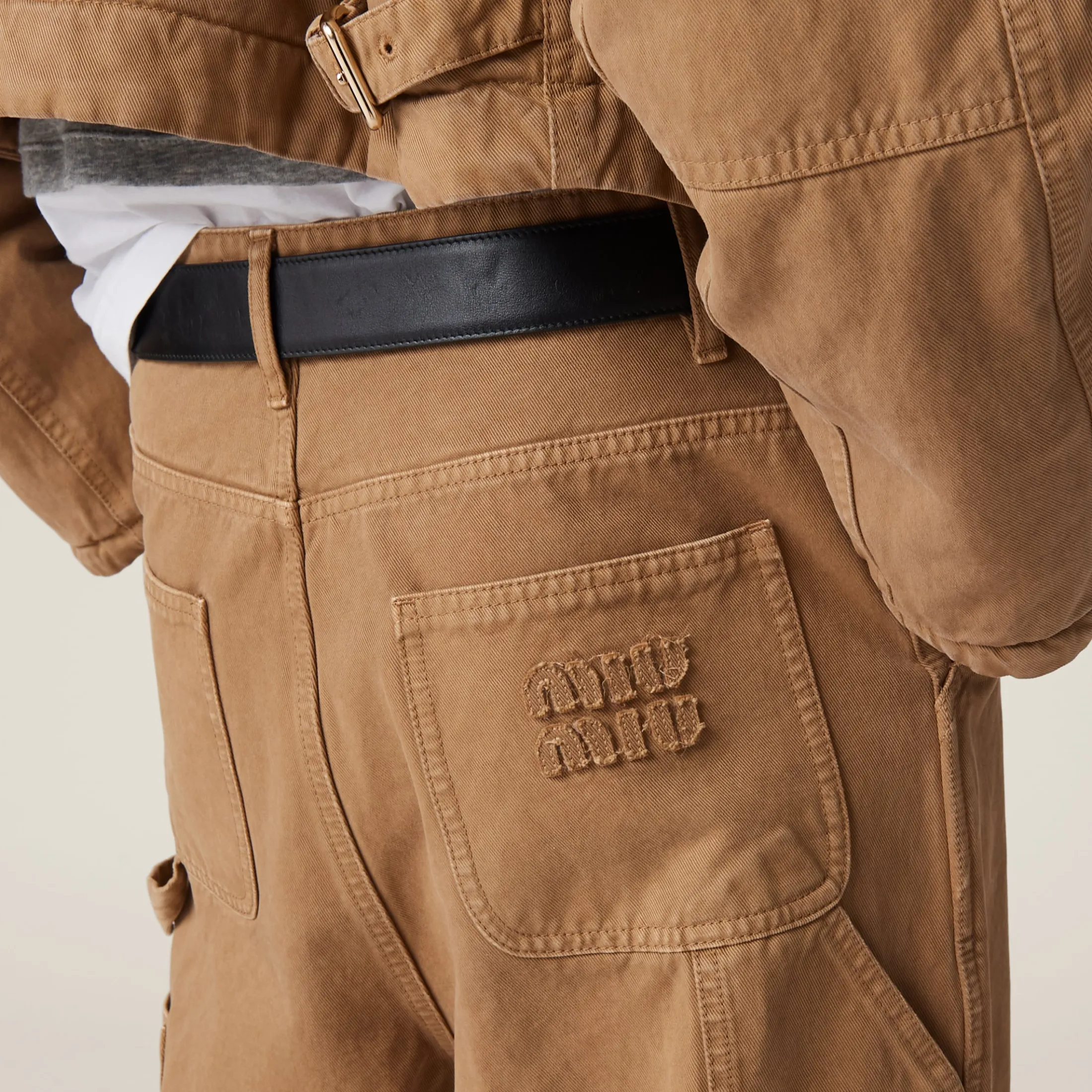 Cord Garment-dyed Gabardine Pants | Miu Miu