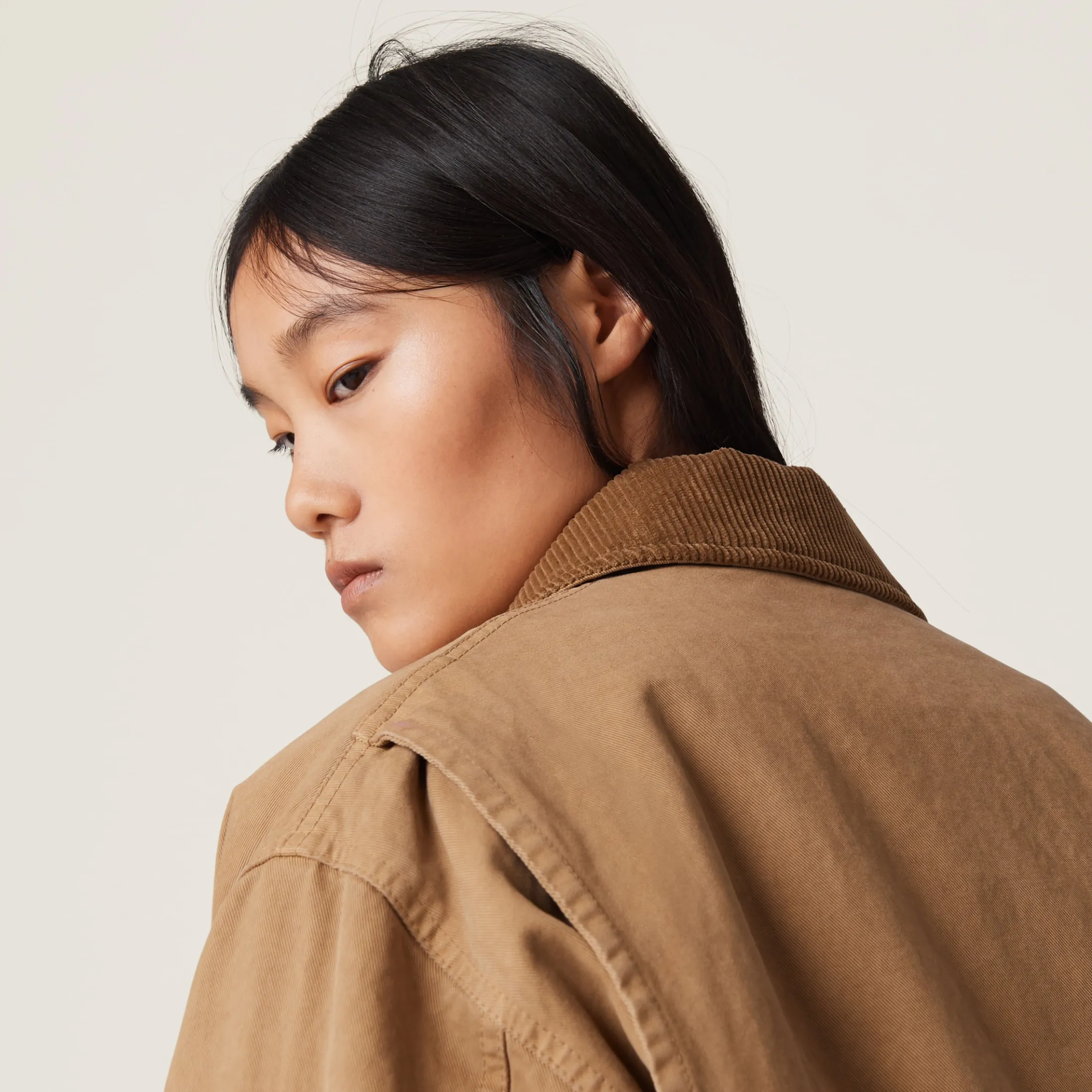 Cord Garment-dyed Gabardine Blouson Jacket | Miu Miu
