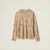 Cord Garment-dyed Long-sleeve Jersey T-shirt With Embroidery | Miu Miu