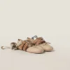 Cord Nappa And Calf Leather Ballerinas | Miu Miu