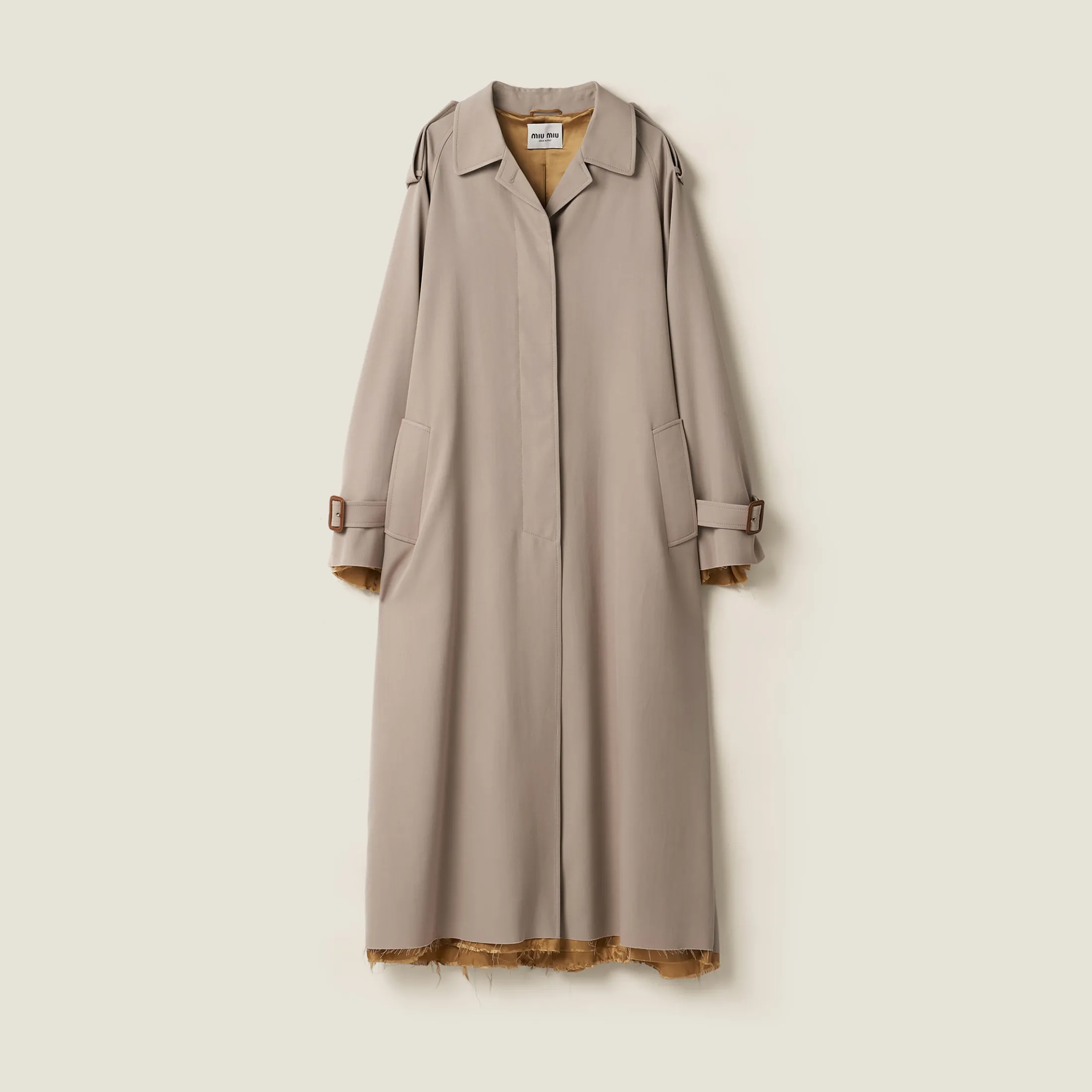 Cord Single-breasted Gabardine Coat | Miu Miu