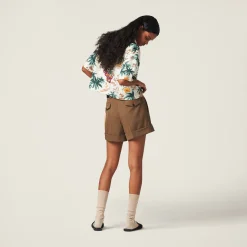 Cork Beige Gabardine Bermudas | Miu Miu
