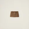 Cork Beige Gabardine Miniskirt | Miu Miu