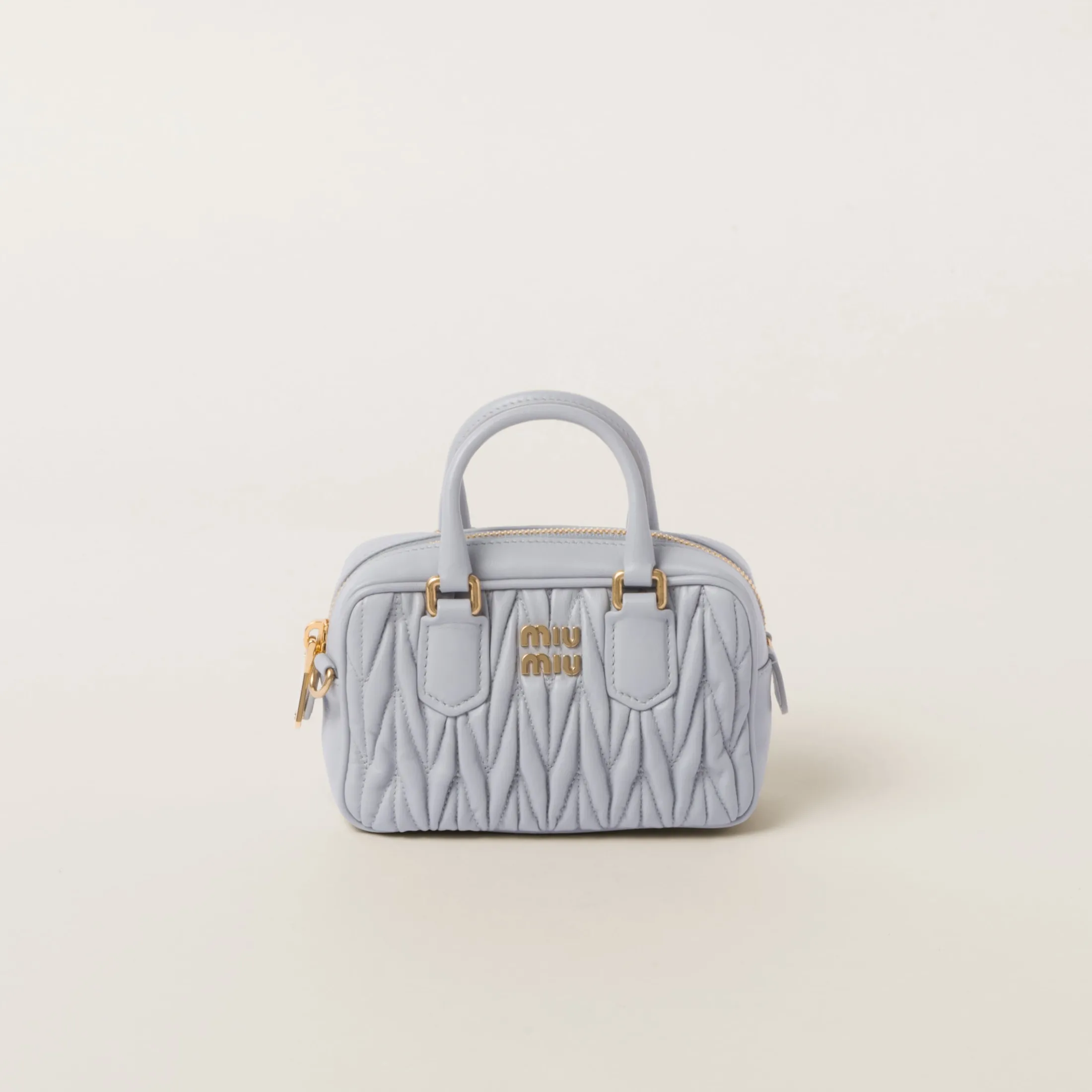 Cornflower Arcadie Matelassé Nappa Leather Mini-bag | Miu Miu
