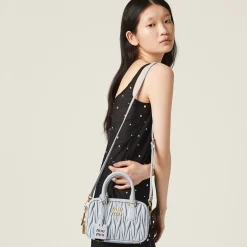 Cornflower Arcadie Matelassé Nappa Leather Bag | Miu Miu