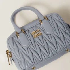 Cornflower Arcadie Matelassé Nappa Leather Mini-bag | Miu Miu