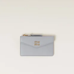 Cornflower Leather Card Holder | Miu Miu