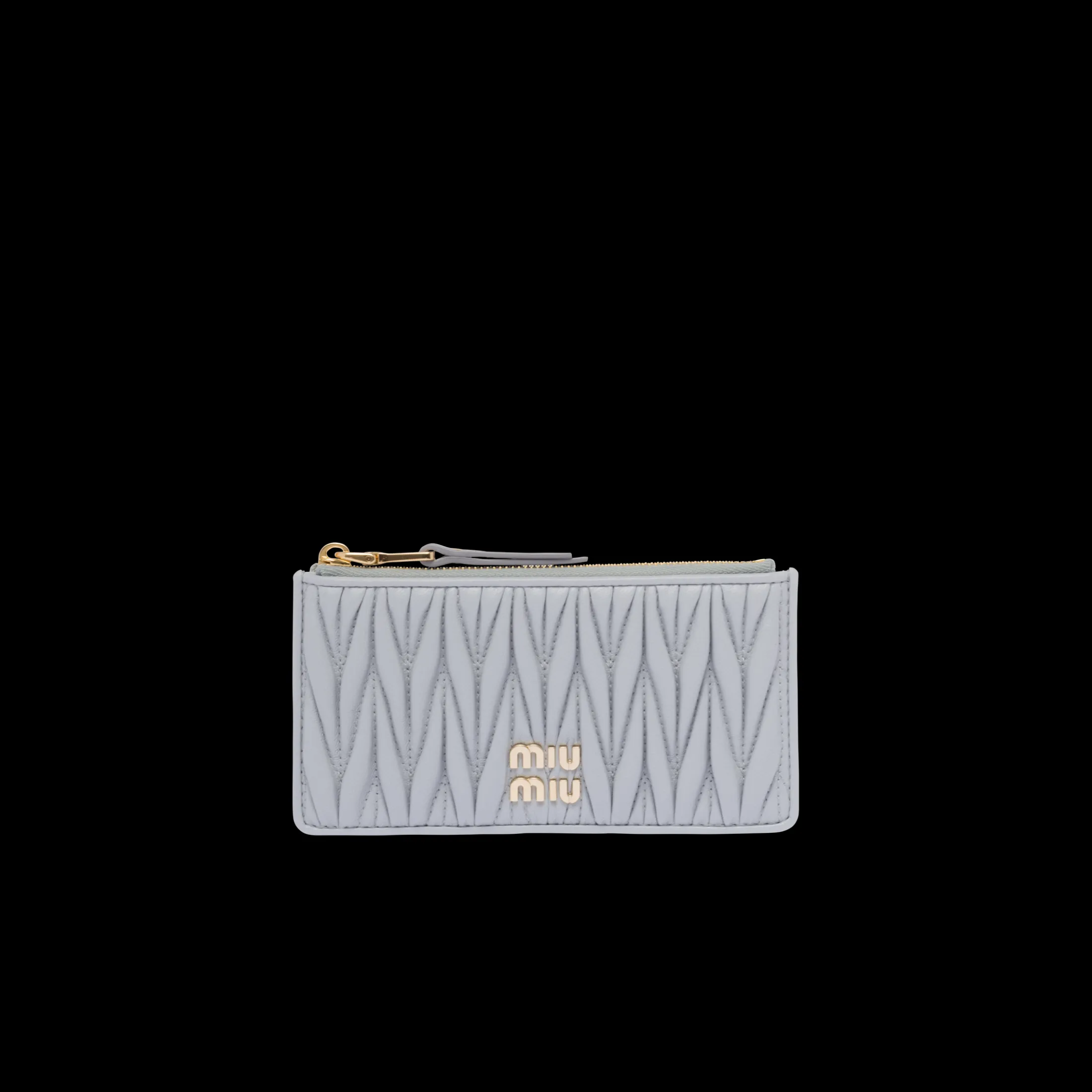 Cornflower Matelassé Nappa Leather Envelope Wallet | Miu Miu
