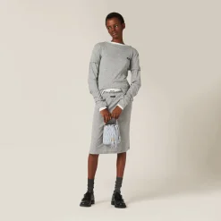 Cornflower Matelassé Nappa Leather Bucket Bag | Miu Miu