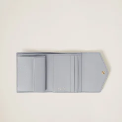 Cornflower Small Leather Wallet | Miu Miu
