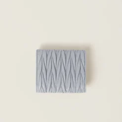 Cornflower Small Matelassé Nappa Leather Wallet | Miu Miu