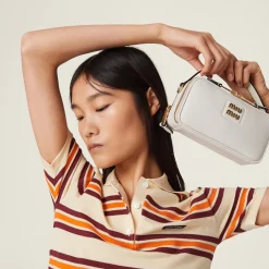 Cream Silk And Cotton Polo Dress | Miu Miu