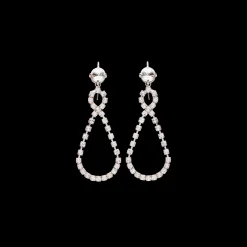 Crystal Pendant Earrings With Crystals | Miu Miu