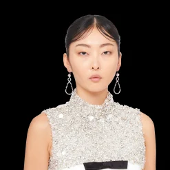 Crystal Pendant Earrings With Crystals | Miu Miu