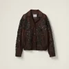 Dark Brown Nappa Suede Jacket | Miu Miu