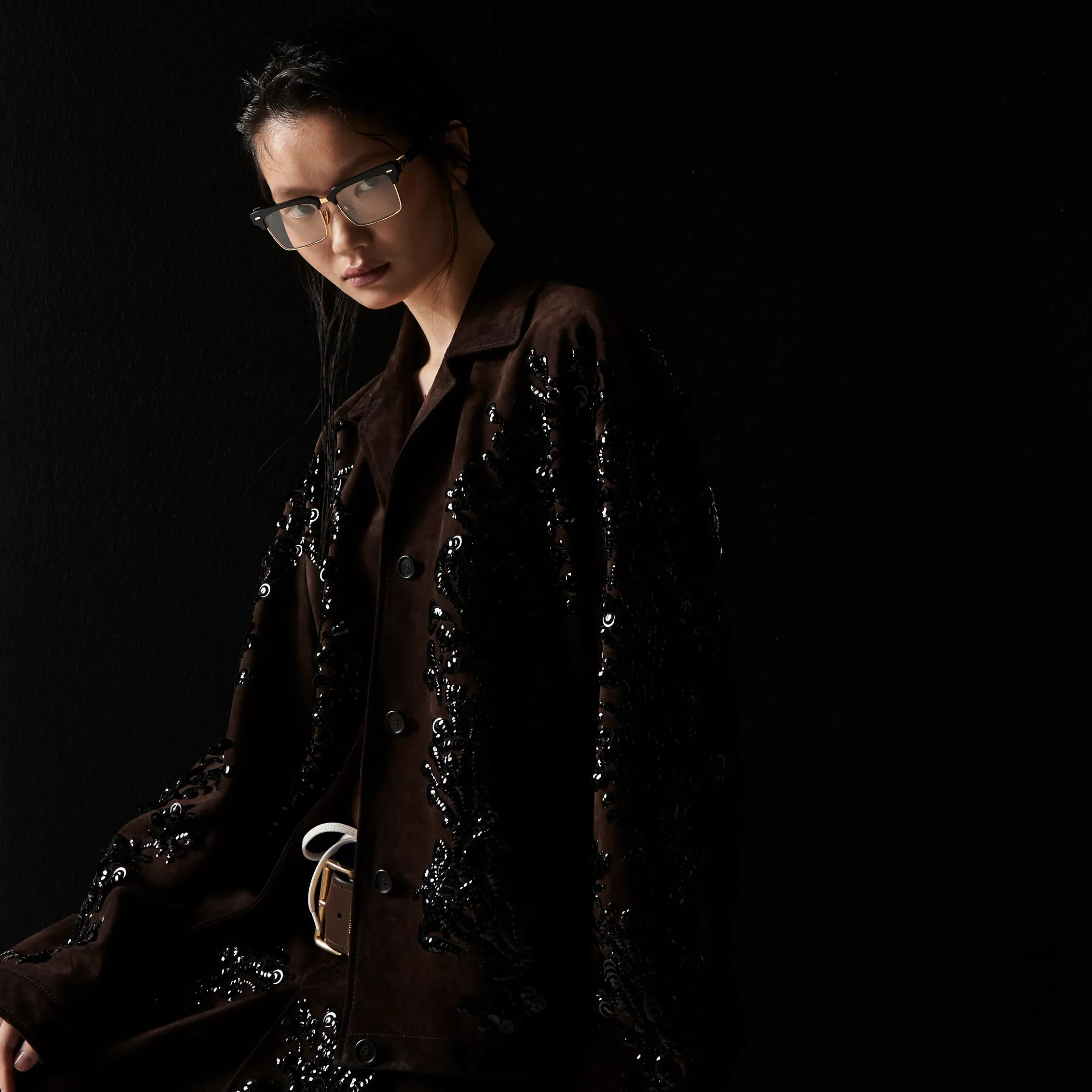 Dark Brown Nappa Suede Jacket | Miu Miu