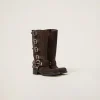 Dark Brown Suede Boots | Miu Miu