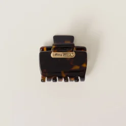 Dark Tortoiseshell Plexiglas Claw Clip | Miu Miu