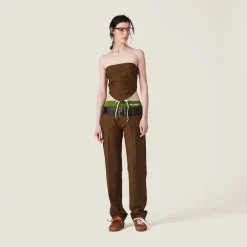 Date Brown Mohair Pants | Miu Miu
