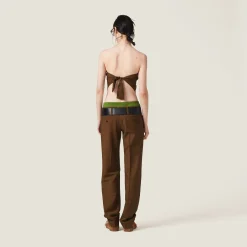 Date Brown Mohair Pants | Miu Miu