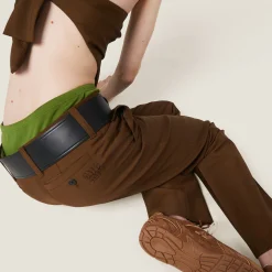 Date Brown Mohair Pants | Miu Miu