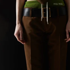 Date Brown Mohair Pants | Miu Miu