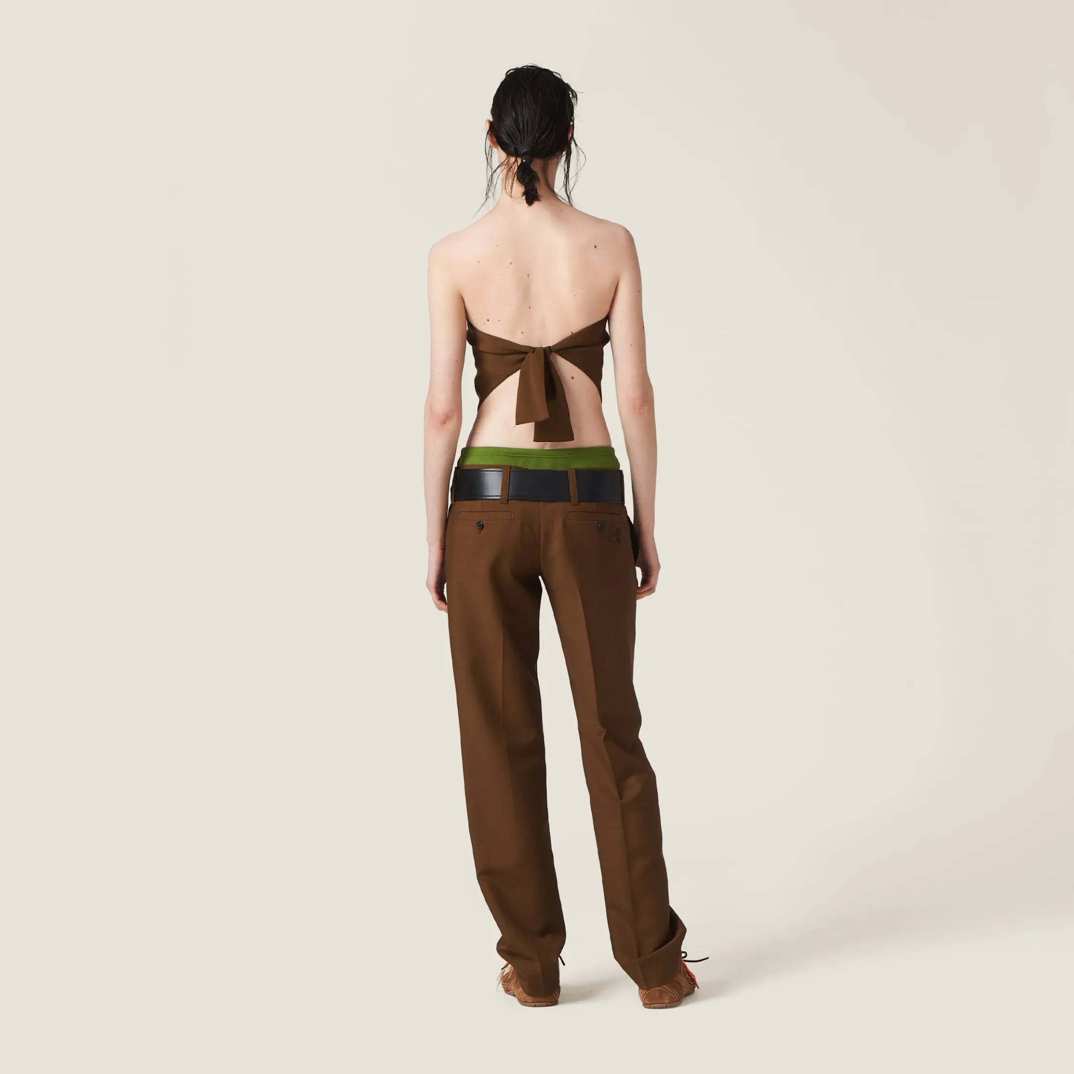 Date Brown Mohair Top | Miu Miu