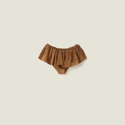 Dove Gray Suede Nappa Leather Skirt | Miu Miu