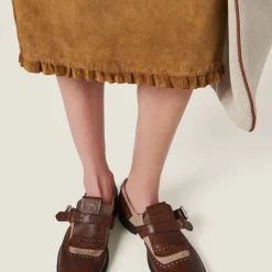 Dove Gray Suede Skirt | Miu Miu