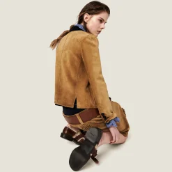 Dove Gray Suede Skirt | Miu Miu