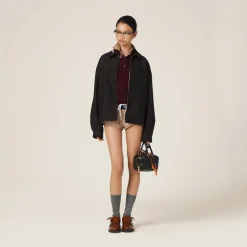 Ebony Mohair Blouson Jacket | Miu Miu
