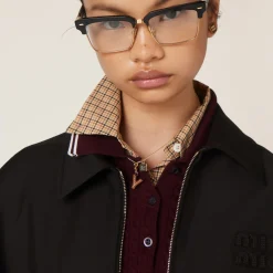 Ebony Mohair Blouson Jacket | Miu Miu