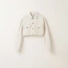 Ecru Ecru Denim Jacket | Miu Miu