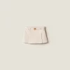 Ecru Ecru Denim Miniskirt | Miu Miu