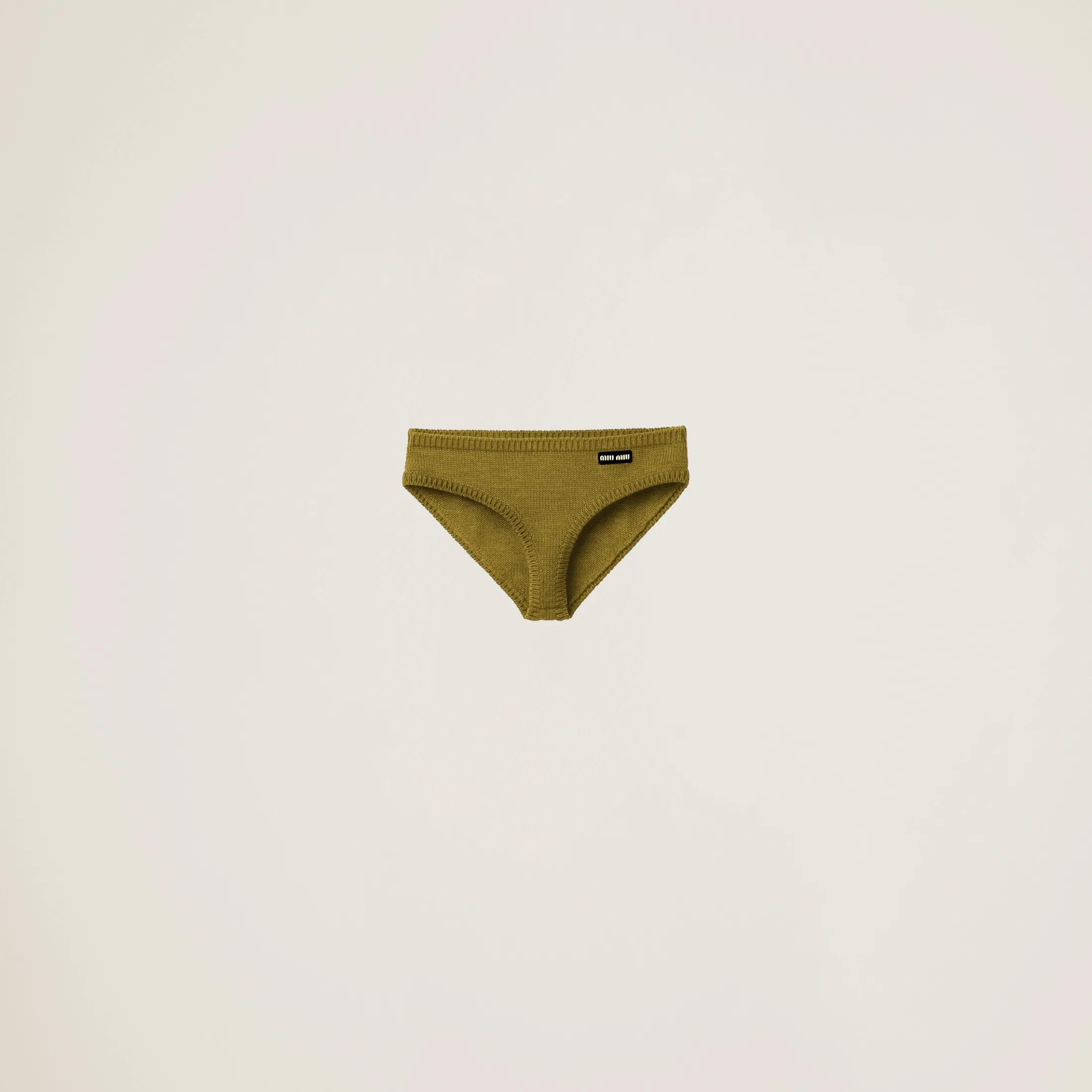 Fern Green Cashmere Panties | Miu Miu