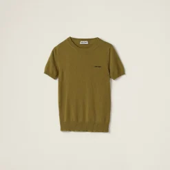 Fern Green Cashmere Sweater | Miu Miu