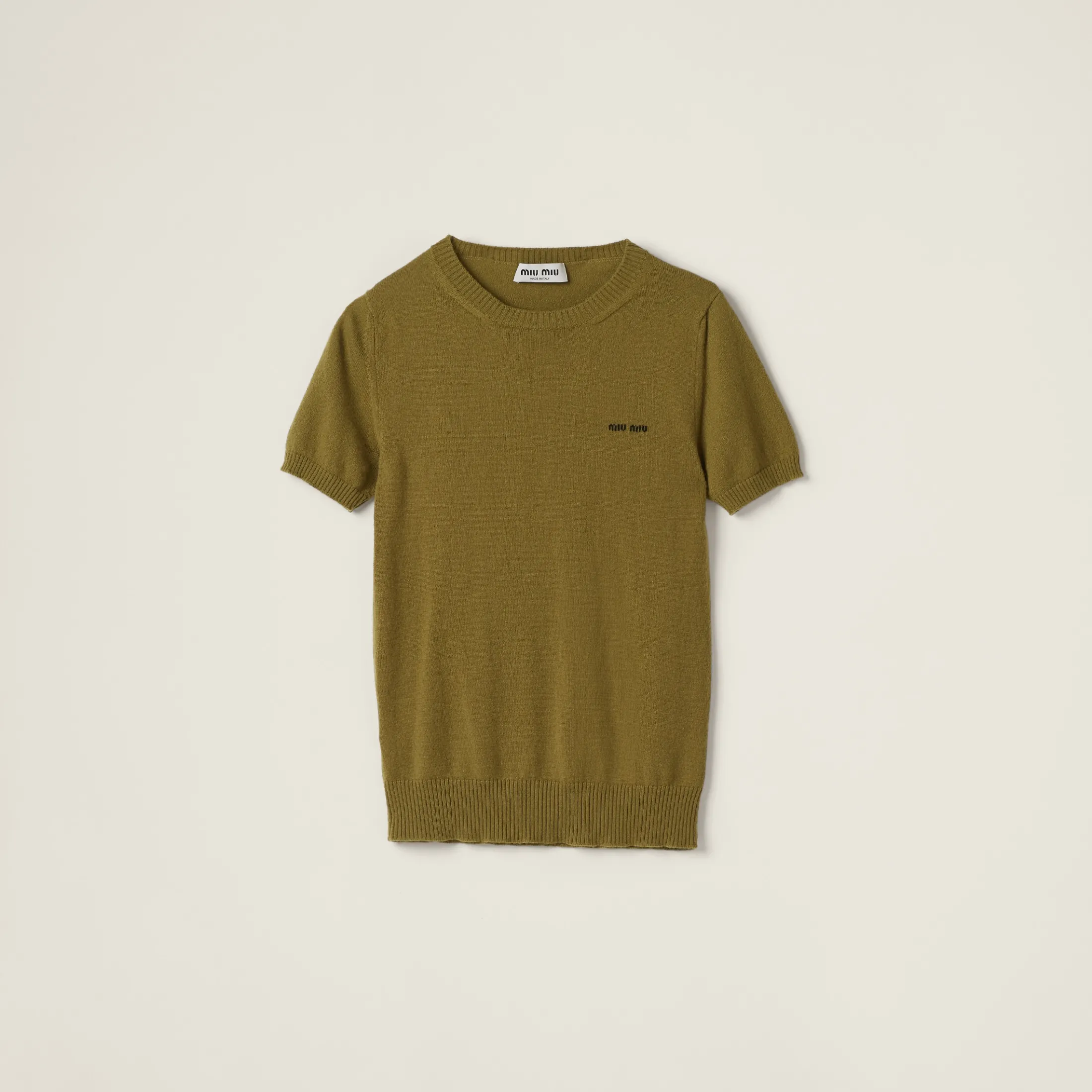 Fern Green Cashmere Sweater | Miu Miu