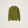 Fern Green Wool And Cashmere Sweater | Miu Miu