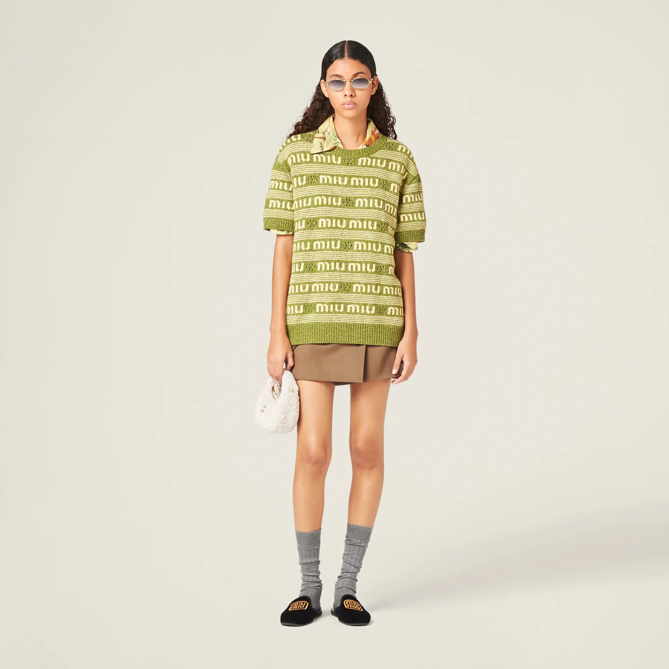 Fern Green Wool And Cashmere Sweater | Miu Miu