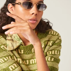 Fern Green Wool And Cashmere Sweater | Miu Miu
