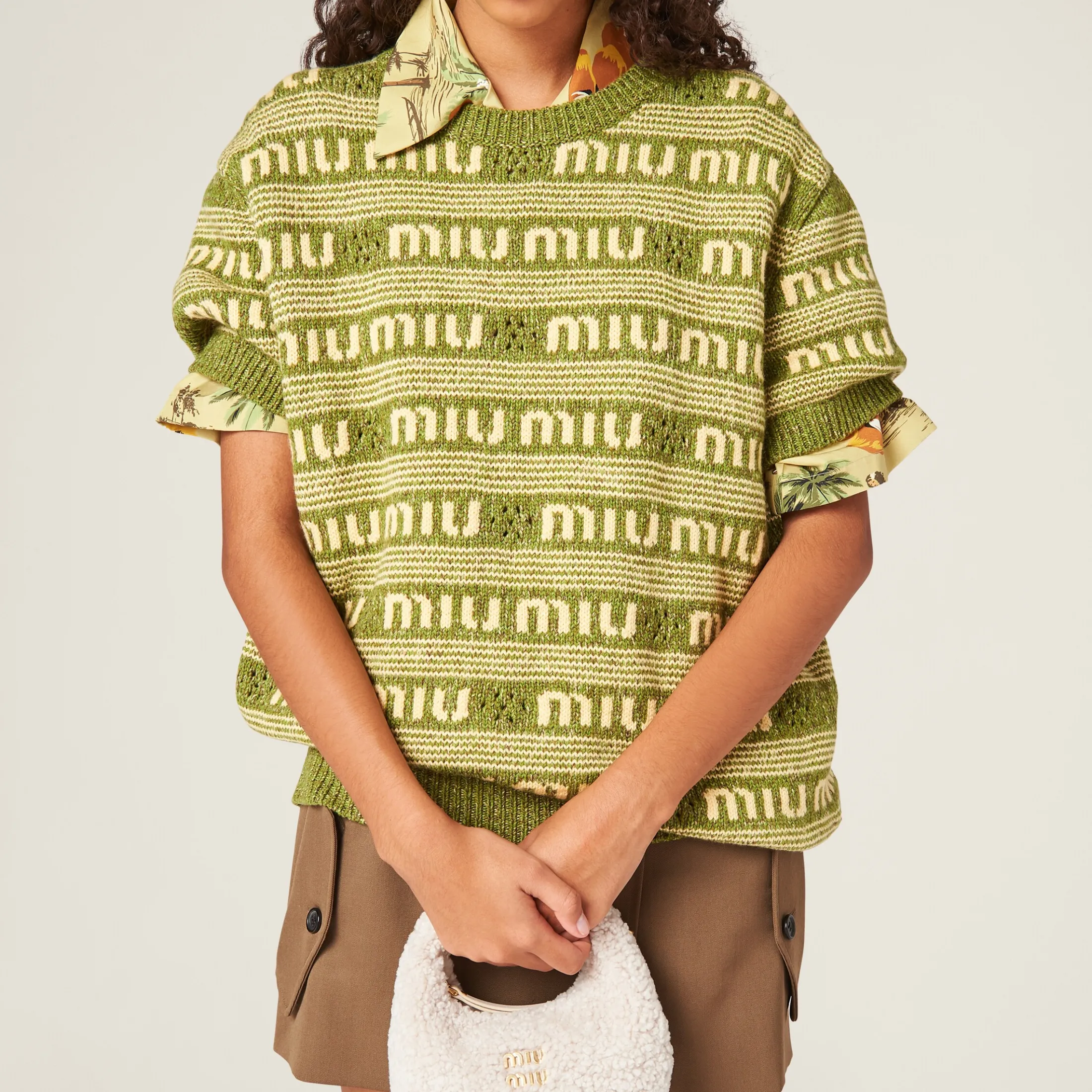 Fern Green Wool And Cashmere Sweater | Miu Miu