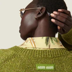 Fern Green Wool And Cashmere Sweater | Miu Miu