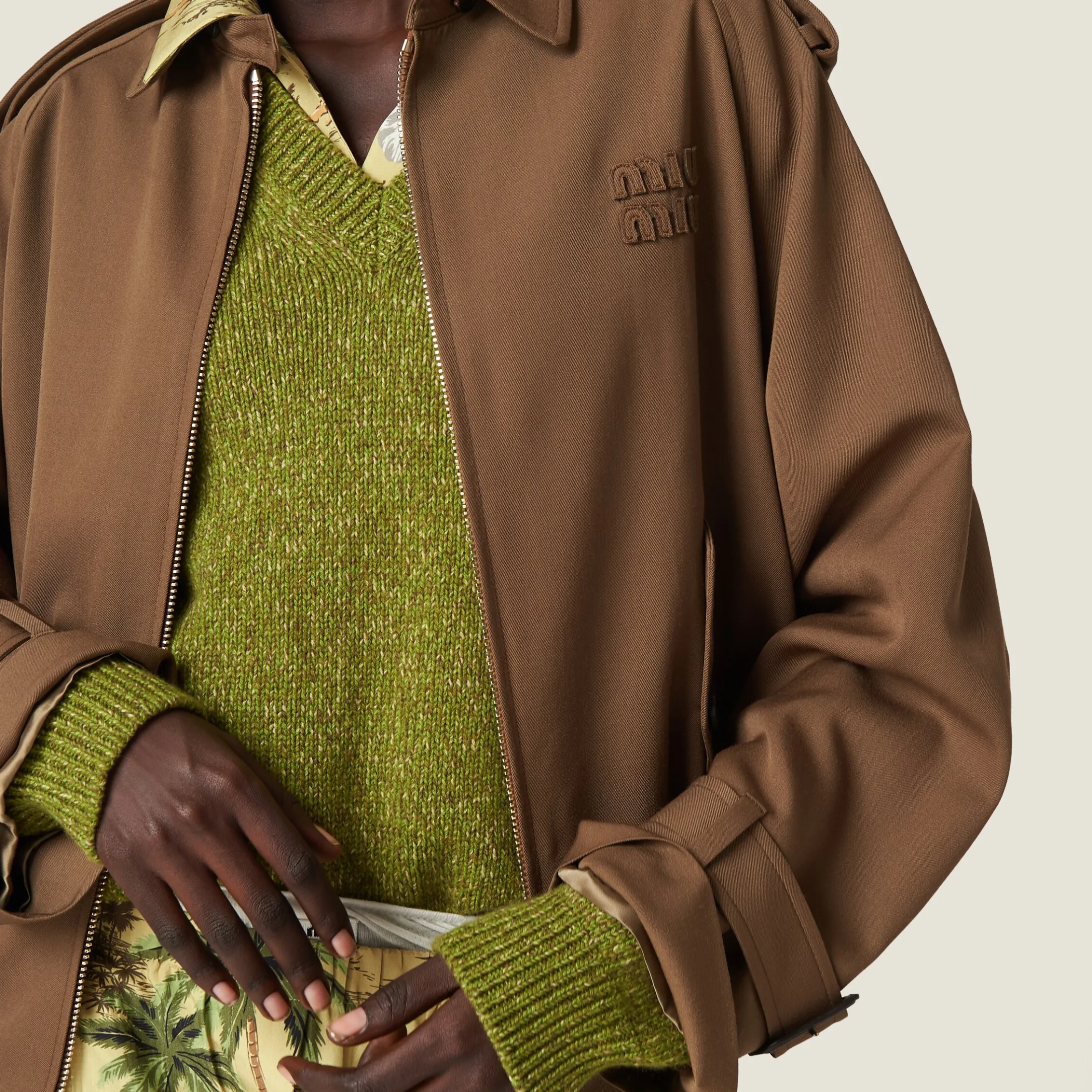 Fern Green Wool And Cashmere Sweater | Miu Miu
